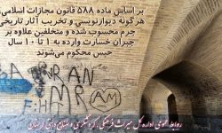 هر گونه دیوارنویسی روی آثار تاریخی جرم است
