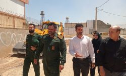 تلاش برای دفع آب‌های سطحی روستای «پشته جزایری» خرم‌آباد