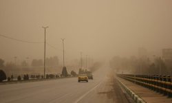 خیزش گردوغبار و کاهش میدان دید افقی در لرستان