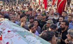 تشییع باشکوه پیکر مطهر شهید «حسین محمودی» در دلفان