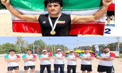 کسب نشان طلای کشتی‌گیر لرستانی در مسابقات ساحلی کارگری جهان