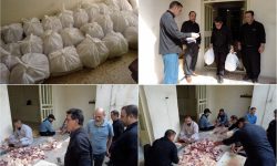 توزیع ۷۰۰ بسته گوشت گرم بین نیازمندان خرم آباد و اسلامشهر