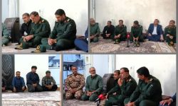 دیدار فرمانده سپاه لرستان با خانواده شهید فلاح در خرم آباد