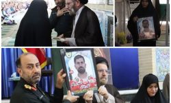 تجلیل از خانواده‌های شهیدان “جهانبخت” و “بداق” در خرم آباد