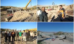 نصب عرشه فلزی پل «دوآب» شهرستان چگنی