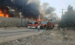 آتش‌سوزی در کارخانه سیمان دورود