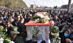 تشییع پیکر پاسدار مدافع امنیت «مهدی حیدری» در کوهدشت+ تصاویر