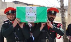 تشییع پیکر شهید امنیت «موسی آقایی» در خرم‌آباد