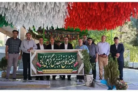 تجدید میثاق جهادگران عرصه مقدس مدرسه سازی با شهدا