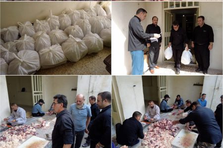 توزیع ۷۰۰ بسته گوشت گرم بین نیازمندان خرم آباد و اسلامشهر
