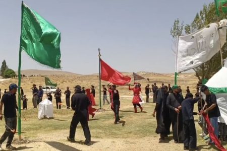 فیلم|عزاداری عاشورای حسینی و آتش زدن خیمه ها در ازنا