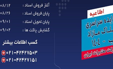مزایده سراسری املاک مازاد شرکت مخابرات ایران برگزار می شود