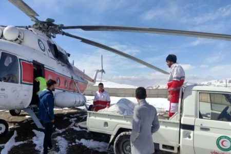 انجام ۷ سورتی پرواز امدادی در مناطق برفگیر الیگودرز