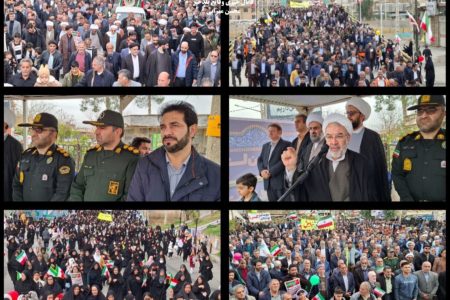 یک اقیانوس جمعیت در راهپیمایی ۲۲ بهمن پلدختر