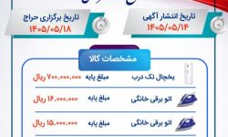 حراج خرده‌فروشی اموال تملیکی در لرستان برگزار می‌شود