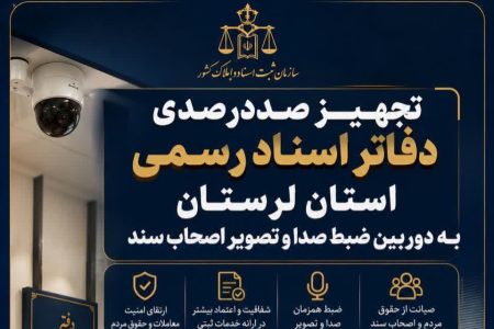 تجهیز ۱۰۰ درصدی دفاتر اسناد رسمی لرستان به دوربین‌های نظارتی