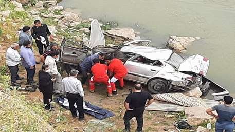 واژگونی مرگبار خودرو سمند در‌ محور خرم آباد – پلدختر