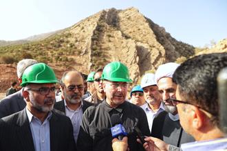 رئیس مجلس از روند اجرای سد «معشوره» بازدید کرد