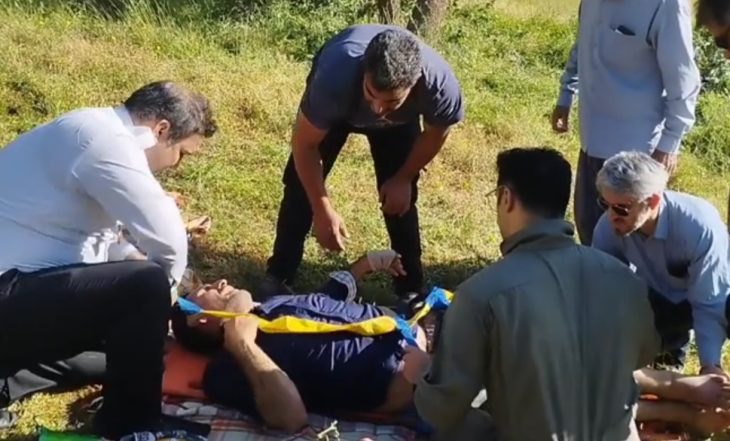 ویدیو/امداد رسانی اورژانس هوایی لرستان به فرد حادثه دیده در ارتفاعات