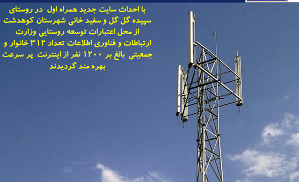 ۳۱۲ روستای لرستان به اینترنت پرسرعت متصل شدند