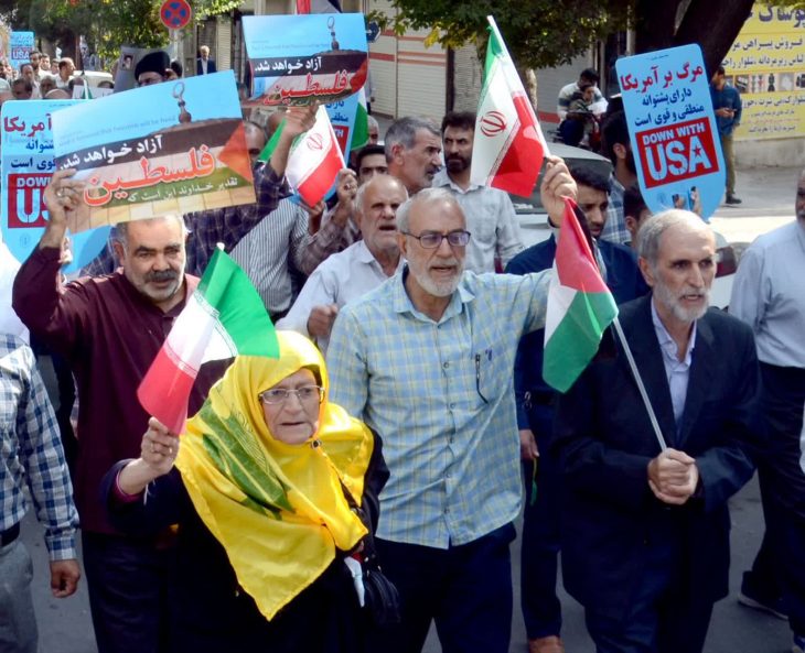 راهپیمایی حمایت از مردم فلسطین در لرستان برگزار ‌شد
