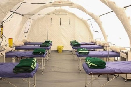 برپایی بیمارستان صحرایی در منطقه «تشکن» چگنی