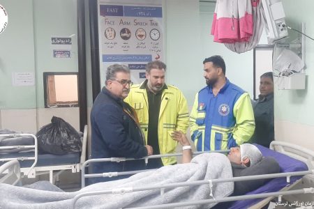 عیادت رئیس دانشگاه علوم پزشکی لرستان از مصدومان سانحه رانندگی آزادراه خرم‌آباد – بروجرد