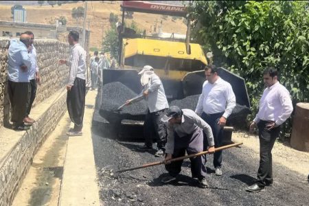 آسفالت ۷۲ هزارمترمربع از معابر روستایی چگنی