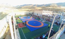 برگزاری مسابقات کشتی آزاد فضای باز در زاغه لرستان