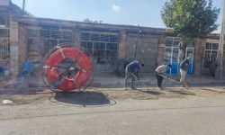 آغاز عملیات اجرایی طرح فیبر نوری «هفت چشمه» دلفان