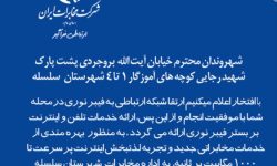 آغاز ثبت نام اینترنت پر سرعت مخابرات FTTH در سلسله