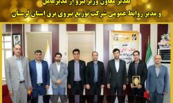 تقدیر معاون وزیر نیرو از مدیرعامل و مدیر روابط عمومی شرکت توزیع نیروی برق لرستان