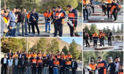 عطر افشانی گلزار شهدا توسط پرسنل راهداری لرستان