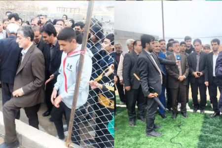 افتتاح شصت و نهمین چمن مصنوعی طرح شهید سلیمانی لرستان