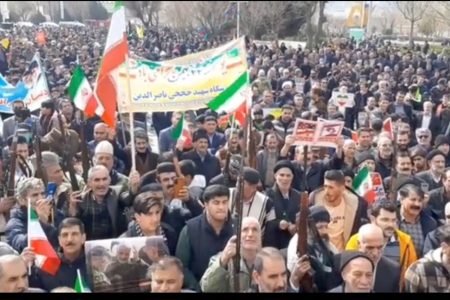 فیلم|نوای حماسی «دایه‌ دایه وقت جنگه» در راهپیمایی ۲۲ بهمن