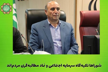 شوراها تکیه‌گاه سرمایه اجتماعی و نماد مطالبه‌گری مردم‌ هستند