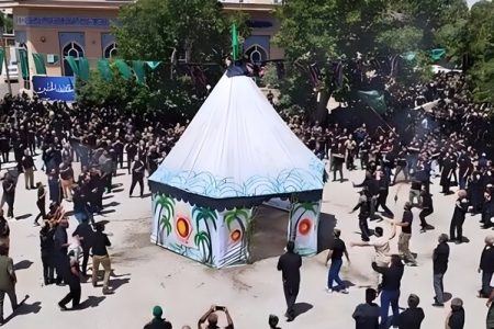 فیلم|آیین ۲۰۰ ساله «خیمه‌سوزان» عاشورای اشترینان