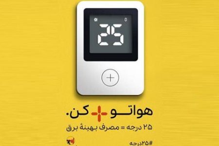 موشن گرافی|با تنظیم دمای کولر روی ۲۵ درجه نعمت برق را با هم تقسیم کنیم