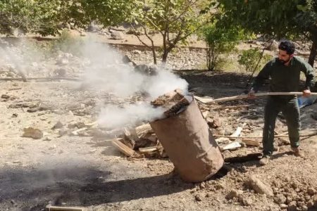امحای بشکه‌های زغال‌گیری در الیگودرز