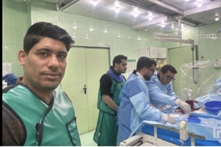 عمل موفقیت آمیز آنژیوپلاستی شریان مثانه در بیمارستان شهید مدنی خرم آباد+فیلم
