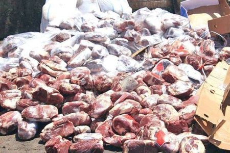 معدوم سازی ۶۰۰ کیلوگرم گوشت قرمز فاسد در بروجرد