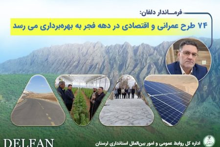 افتتاح ۷۴ طرح عمرانی و اقتصادی دهه فجر در دلفان