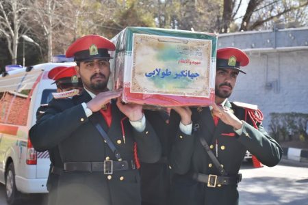 پیکر باشکوه شهید «جهانگیر طولابی» در خرم‌آباد تشییع شد+تصاویر