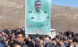تشییع باشکوه پیکر شهید «عظیم دارابیان» در سلسله+عکس