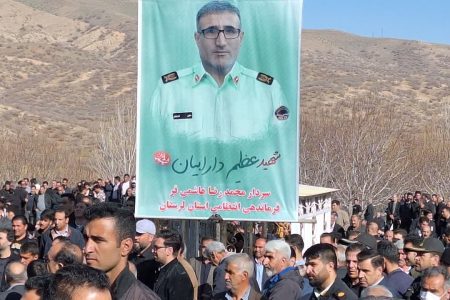 تشییع باشکوه پیکر شهید «عظیم دارابیان» در سلسله+عکس