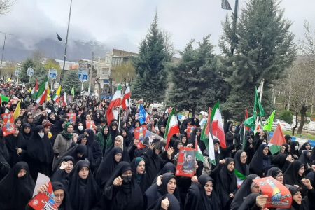 سیل تمام‌نشدنی جمعیت دورود در راهپیمایی روز قدس