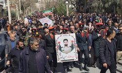 تشییع باشکوه شهید «حسین قبادی الوار» در خرم‌آباد+عکس