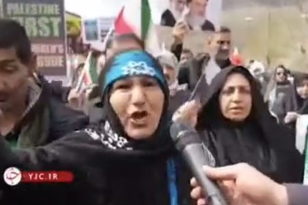 رجزخوانی دیدنی بانوی لرستانی در راهپیمایی روز قدس