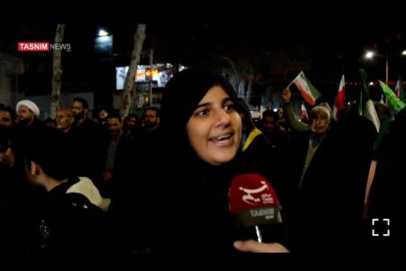 رجزخوانی بانوی خرم آبادی علیه آمریکا و نتانیاهو