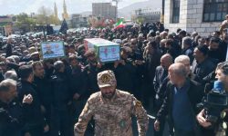 تشییع پیکر شهید «یزدان میر» و دخترش در دورود